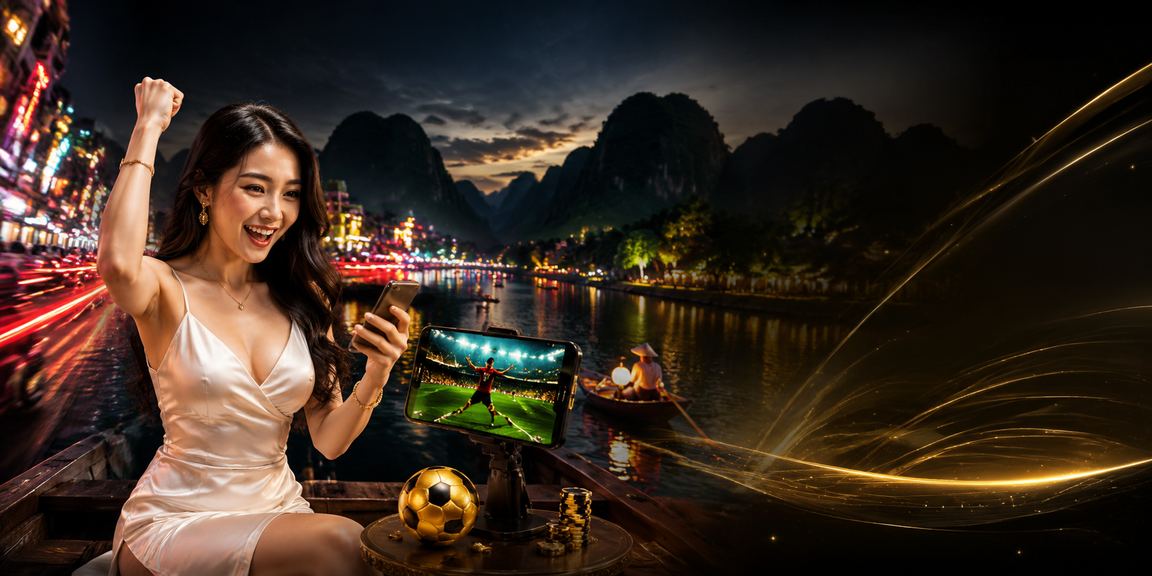 Không gian cá cược trực tuyến với ánh đèn neon tại Ninh Bình về đêm